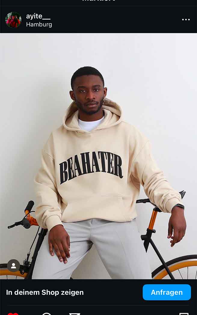 BEAHATER Clothing Hoodie beige von Heavy Haters – Streetwear aus Augsburg