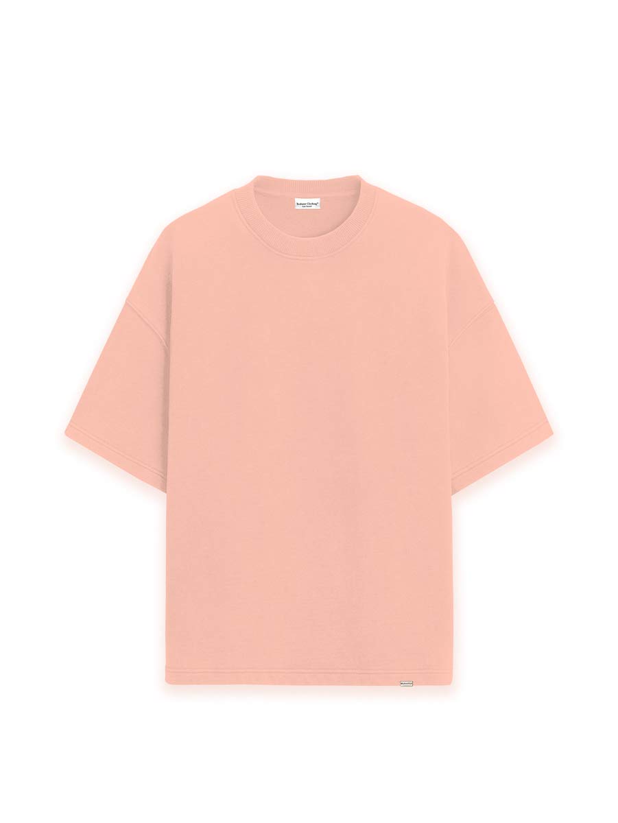 Essential Blank Pink T-Shirt für Damen und Herren, Oversized Fit, nachhaltige Bio-Baumwolle